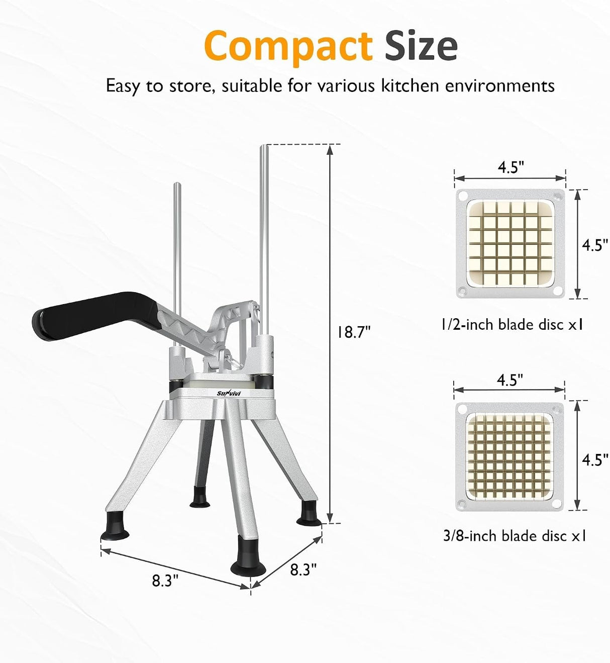 Commercial French Fry Cutter with Replaceable Blades