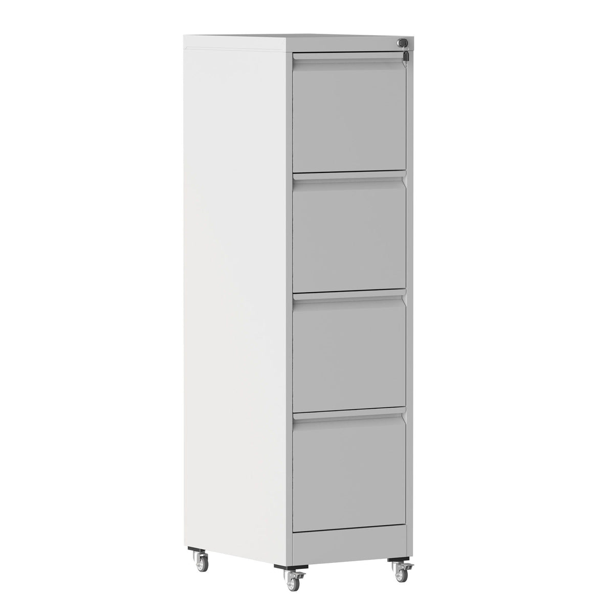 Drawer Metal Locking Vertical File Cabinet With Wheels Heavy Duty Lockable Storage