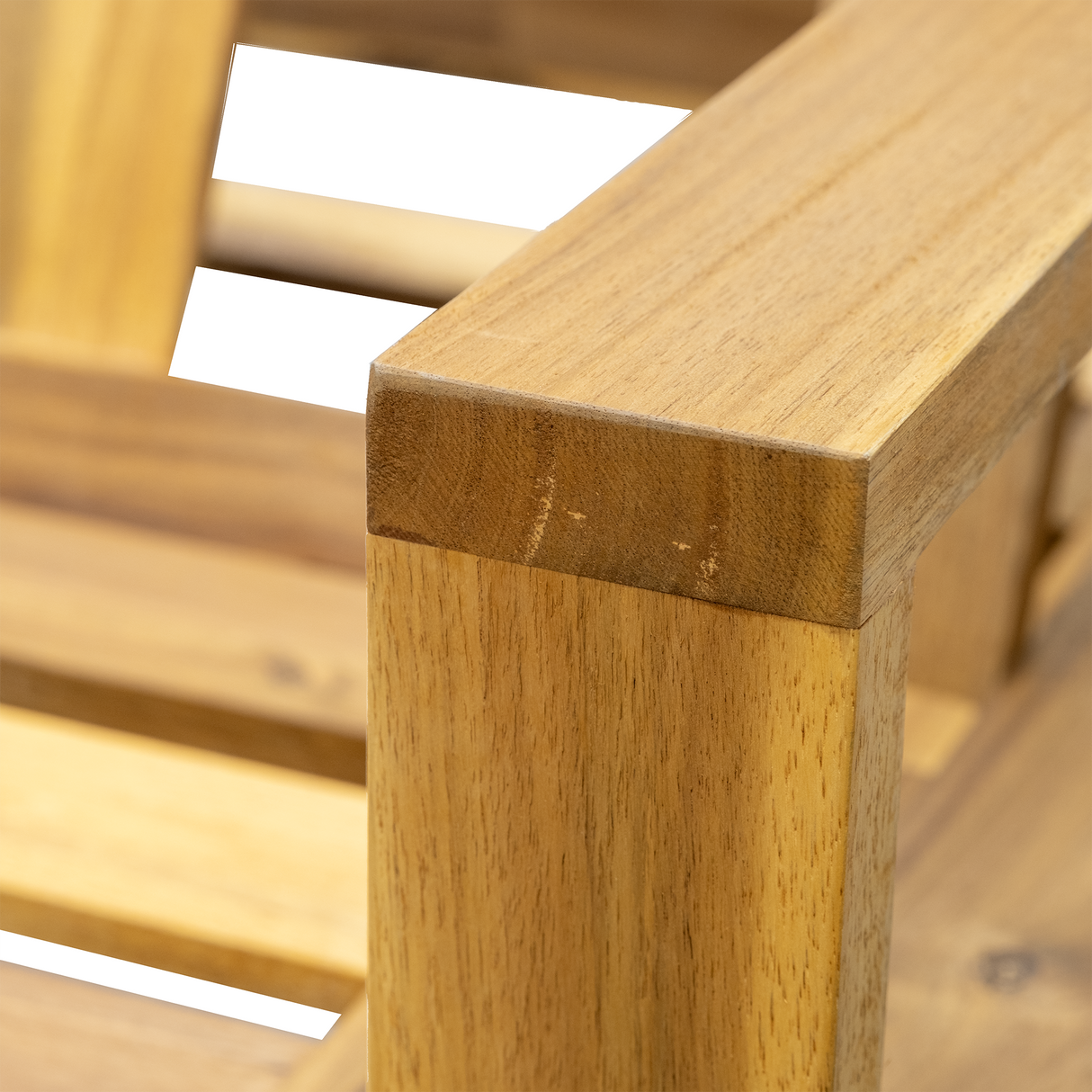 Acacia Wood Adjustable Backrest Outdoor Lounge Chair