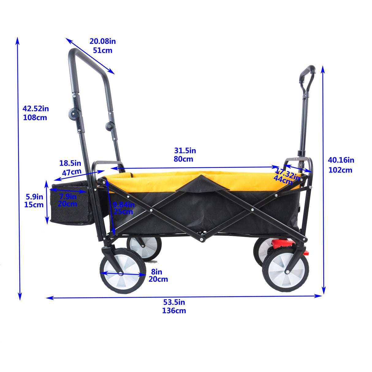Folding Wagon Collapsible Outdoor Utility Wagon
