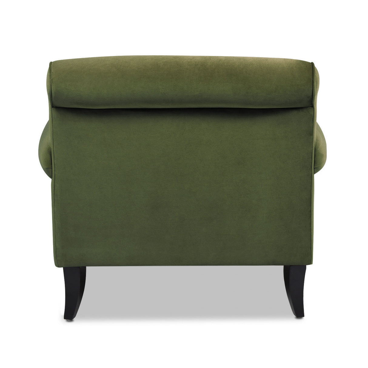Alana 38" Lawson Accent Arm Chair Metal Casters, Olive Green Performance Velvet