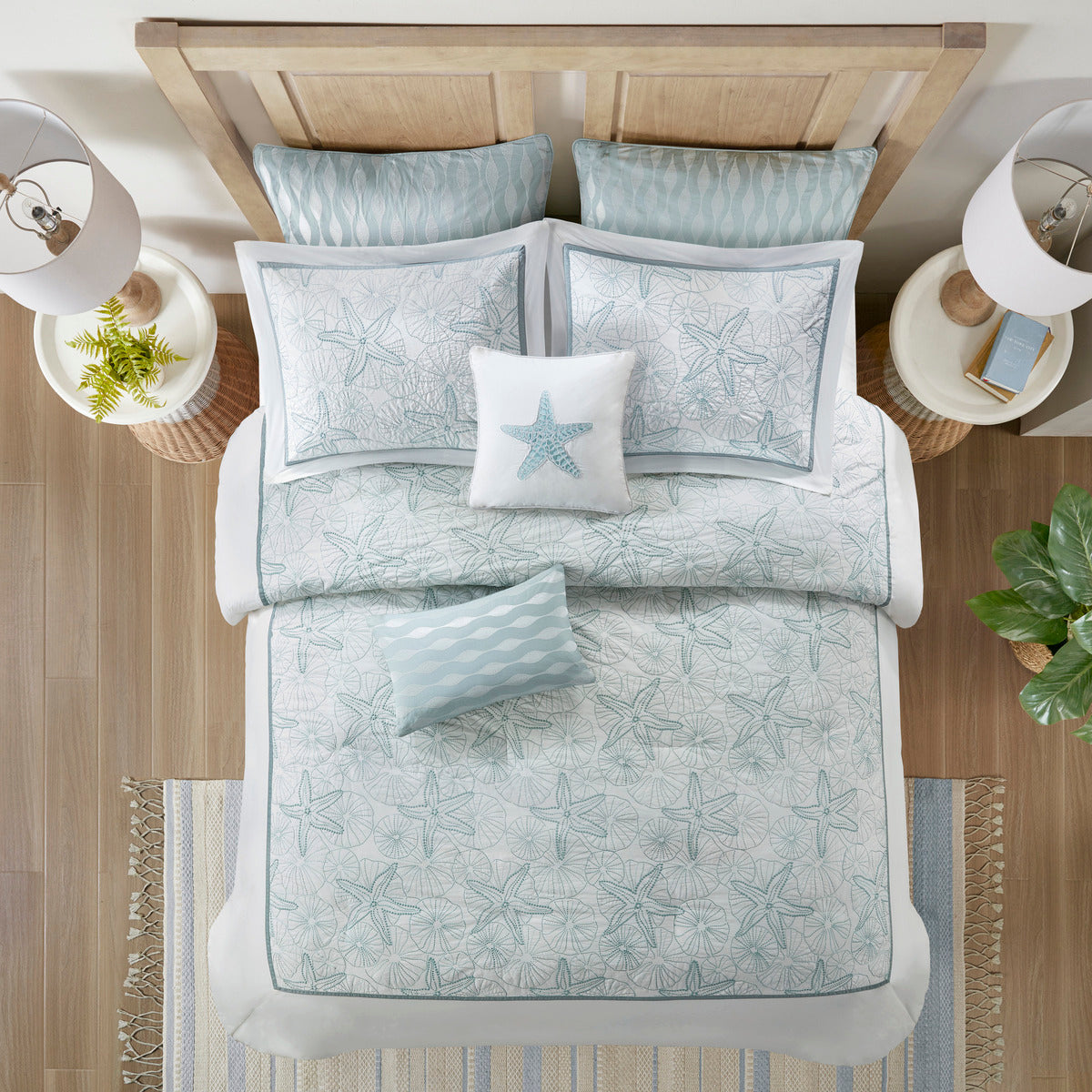Duvet Cover Mini Set White Full/Queen