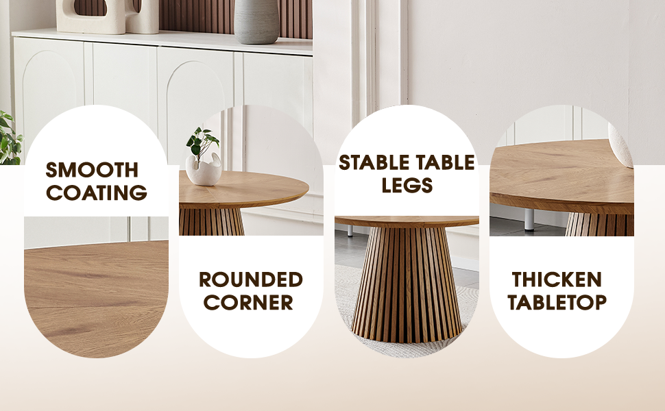 Wooden Dining Table - Modern Round Kitchen Design