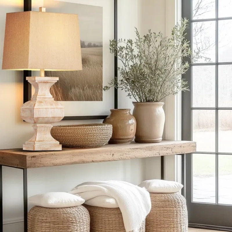 33-inch Large Retro Resin Table Lamp