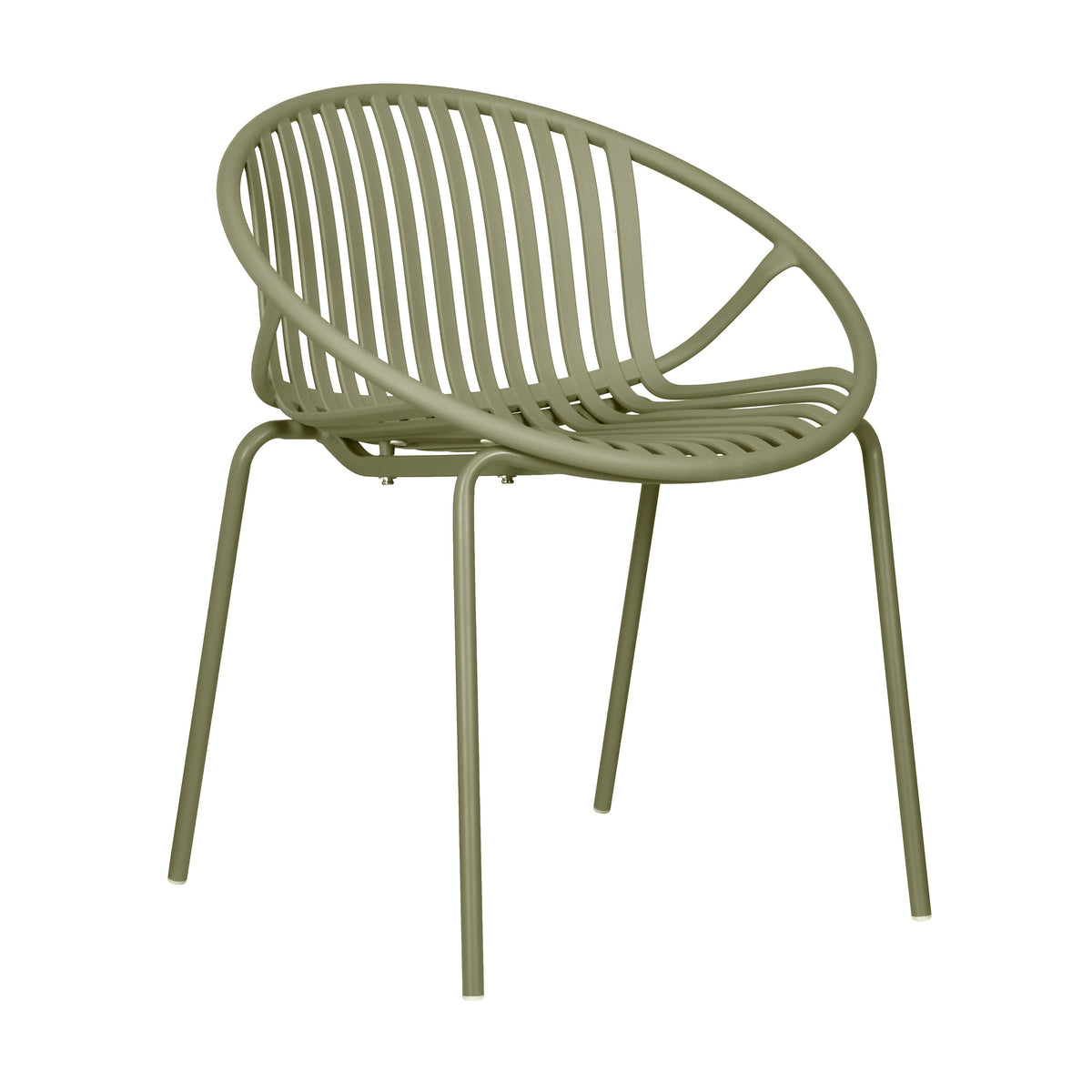 Patio Dining Chairs Stackable Chairs with Breathable Design (Set of 2)