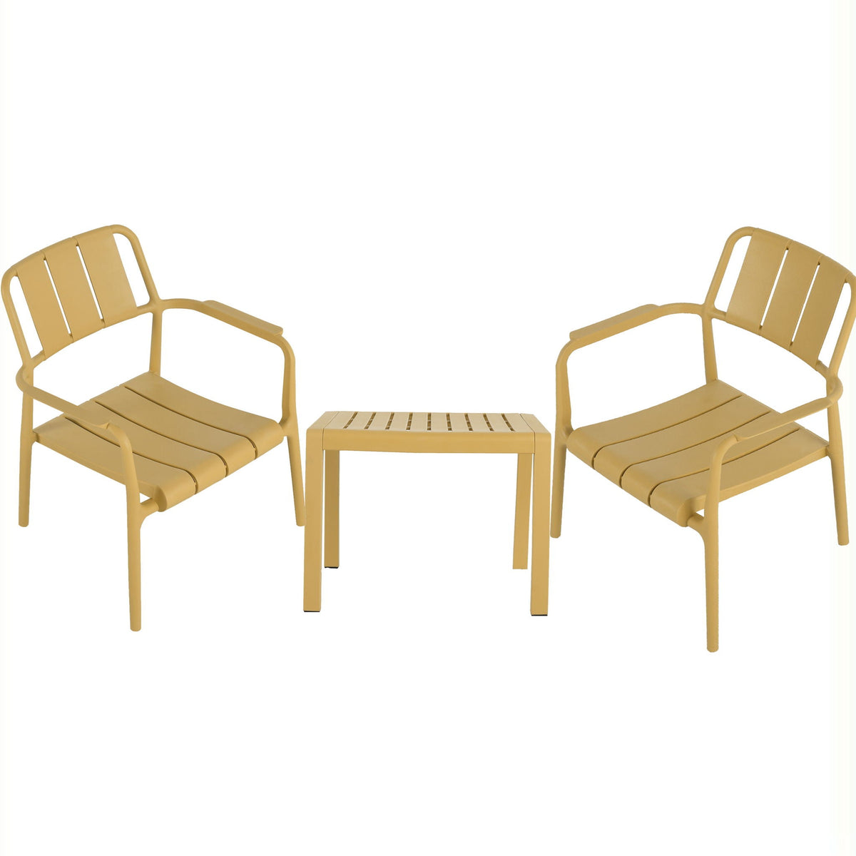 3 Piece Indoor/Outdoor Leisure Table And Chair Set