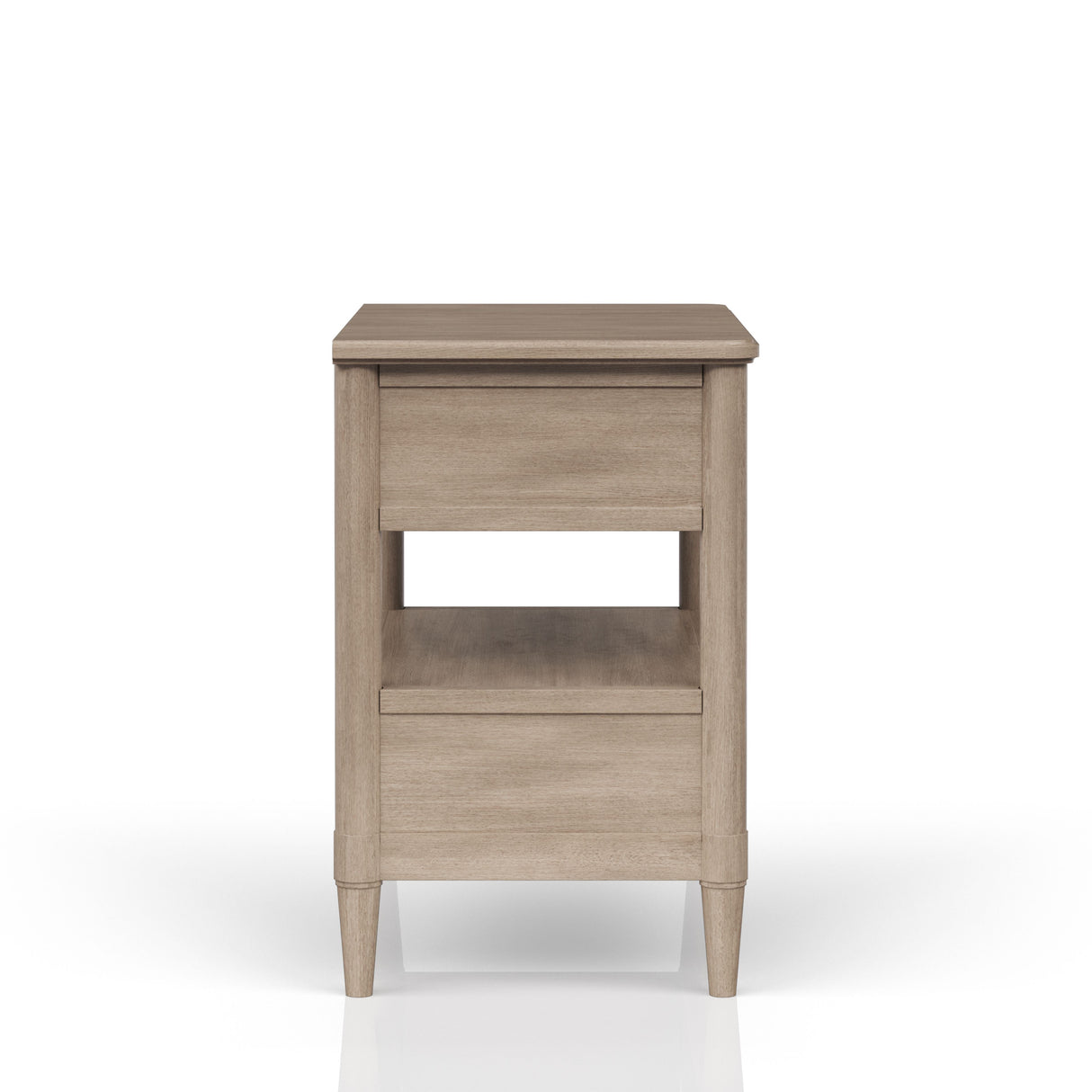 Nightstand with 2 Drawer and Open Shelf