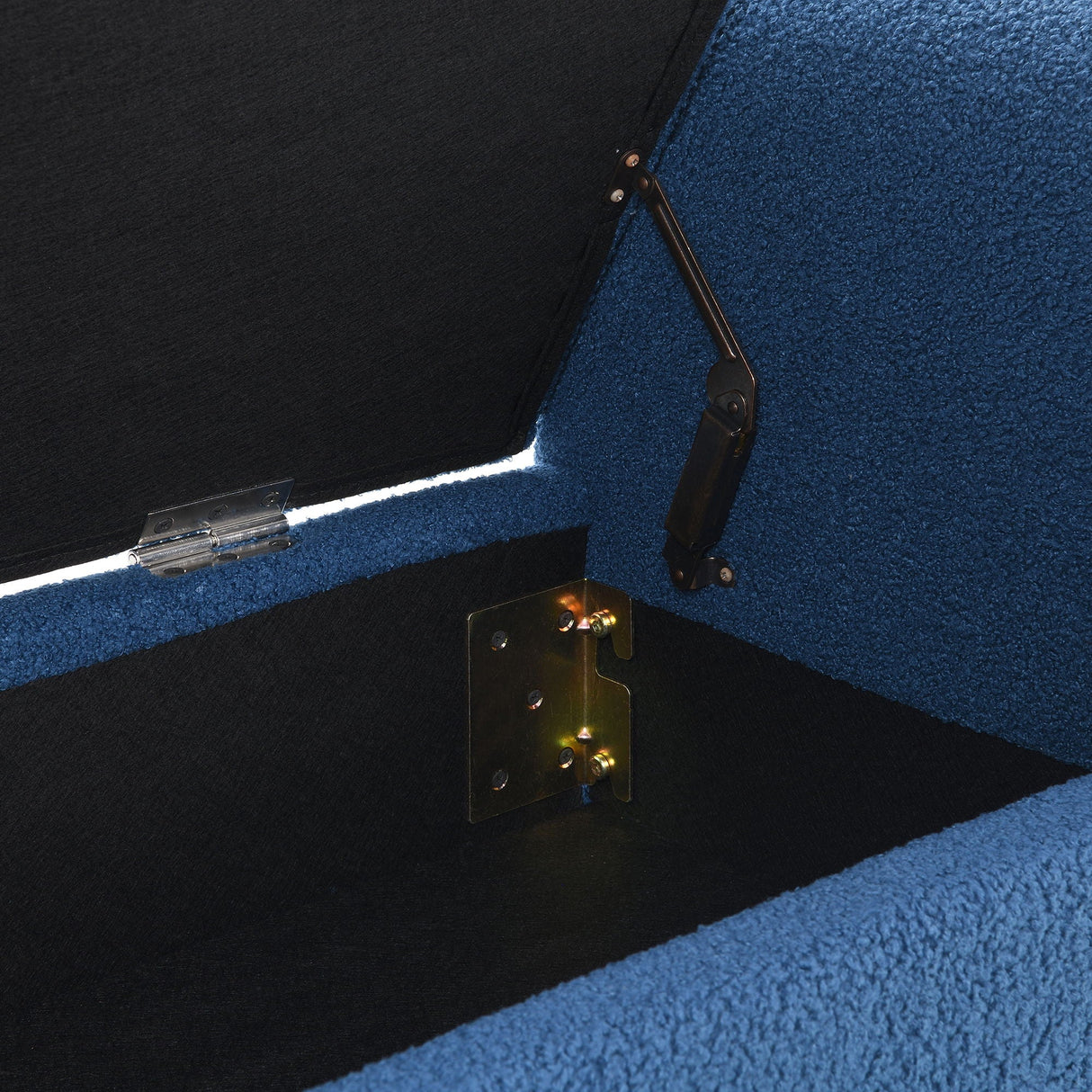 Modern Teddy Upholstered Large Bed End Bench With Arms And Storage