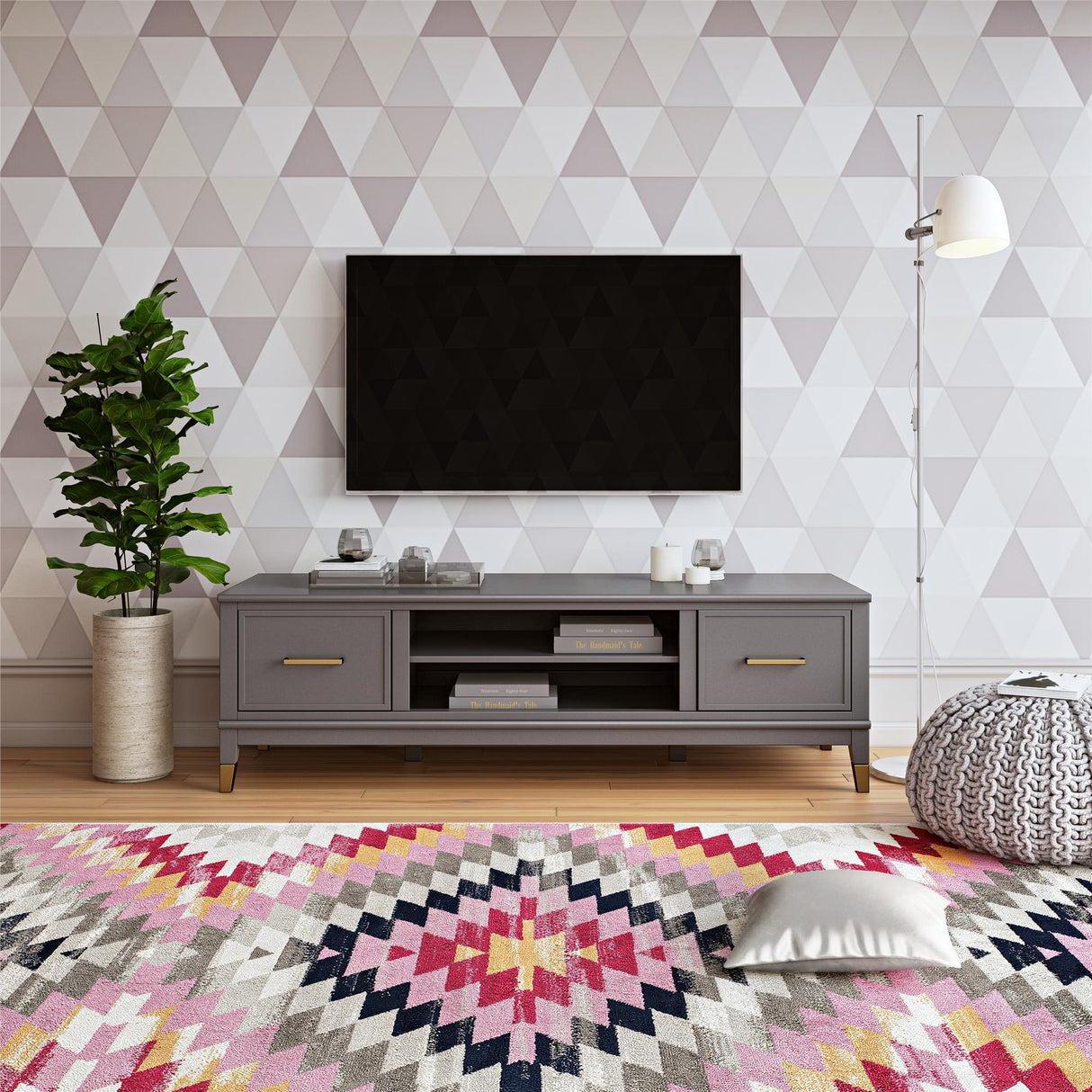 Westerleigh - TV Stand - Dark Gray