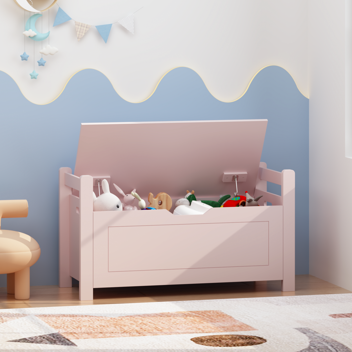 Kids Toy Box Chest for Boys and Girls