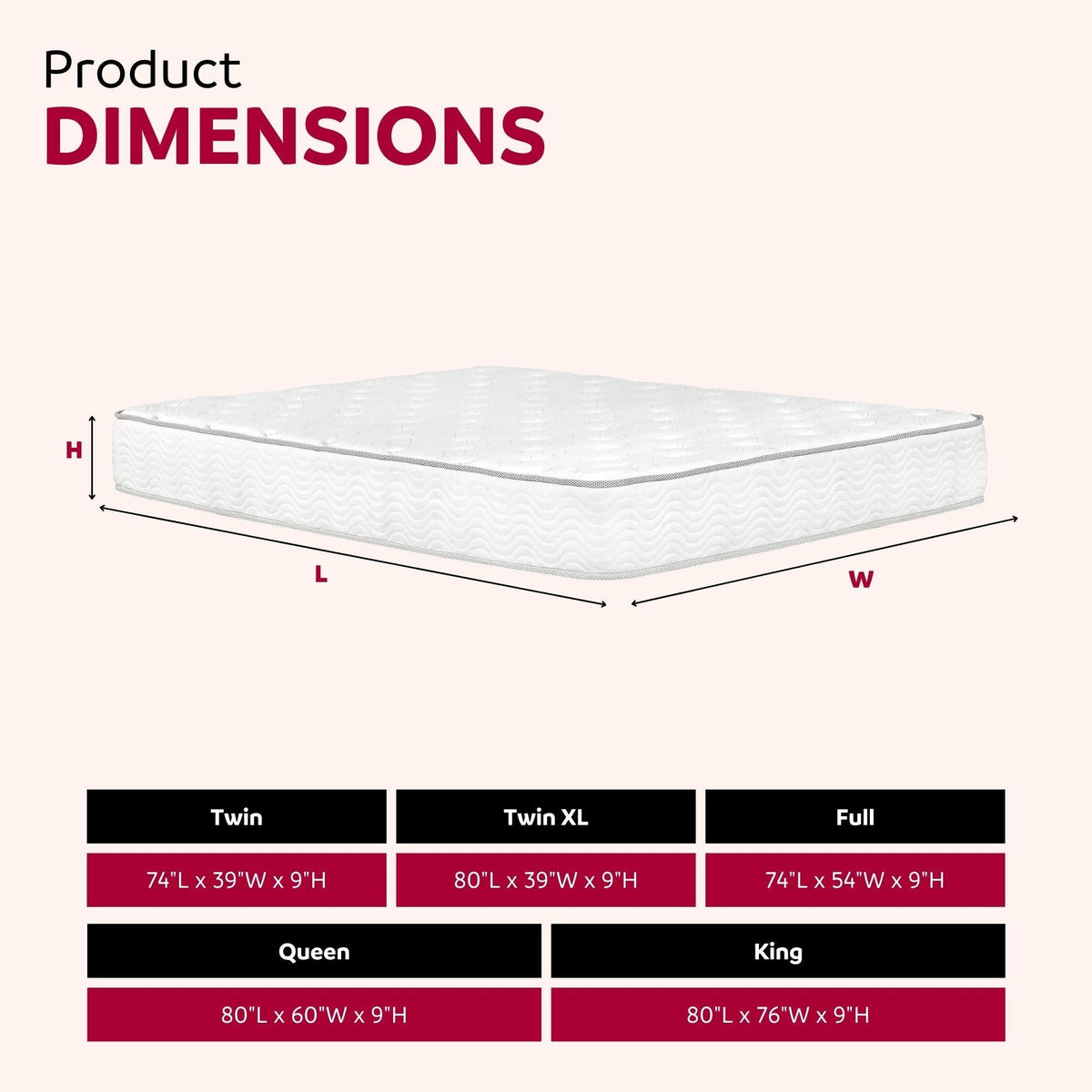 Premium 9" Medium Pocket Spring Mattress