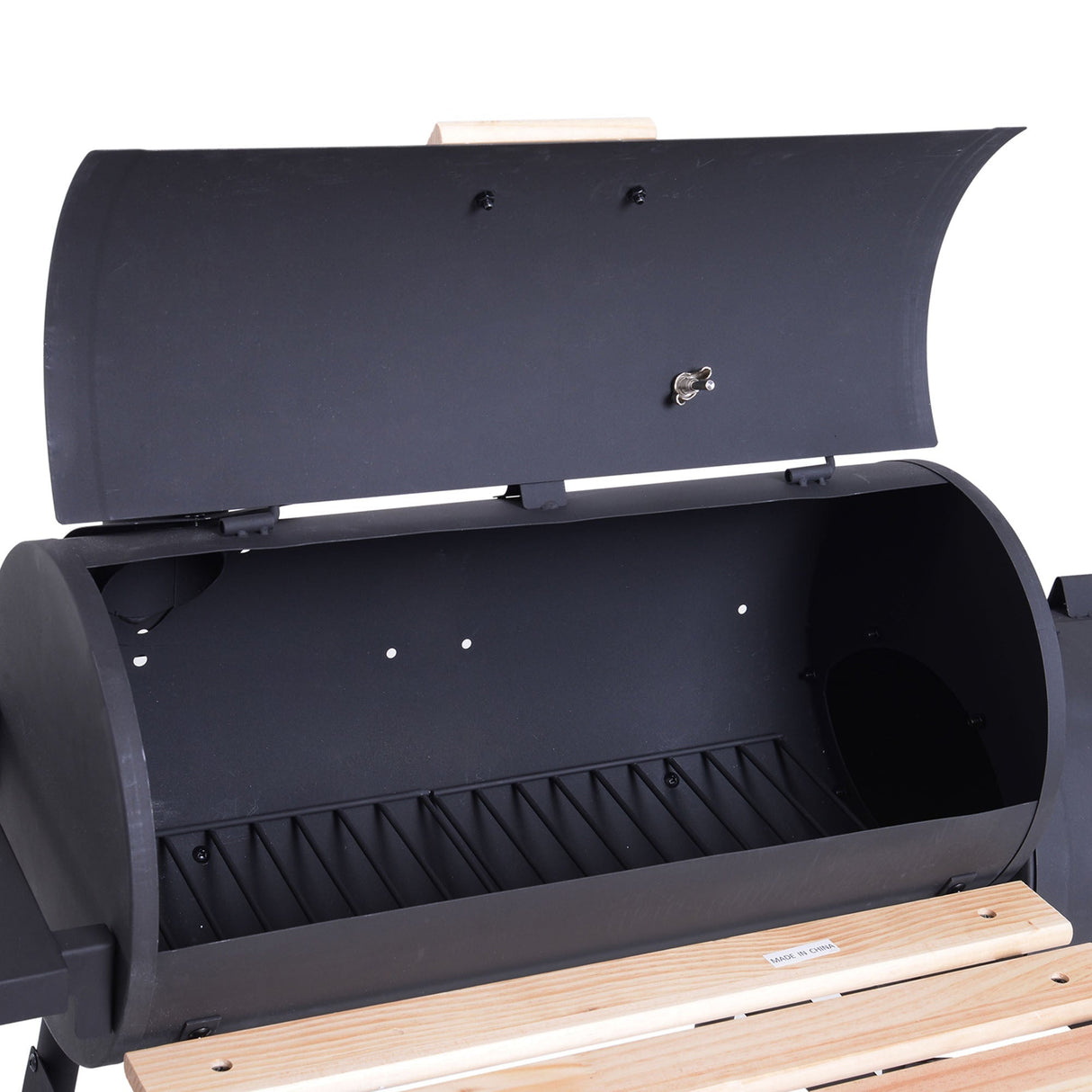 Outsunny 48-Inch Steel Portable Charcoal BBQ Grill and Offset Smoker Combo with Wheels