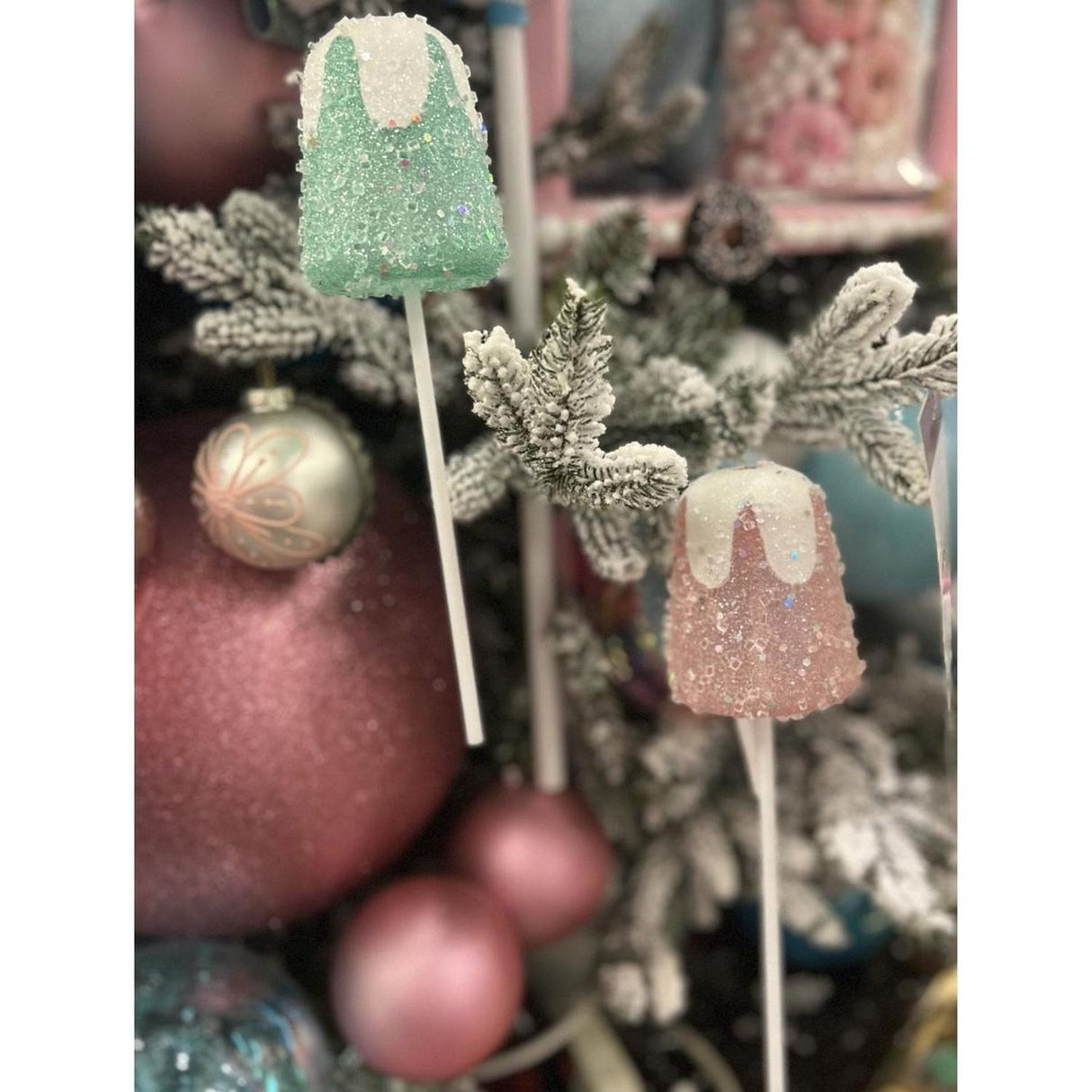 10" Green Gumdrop Lollipop Ornament (Set of 3)