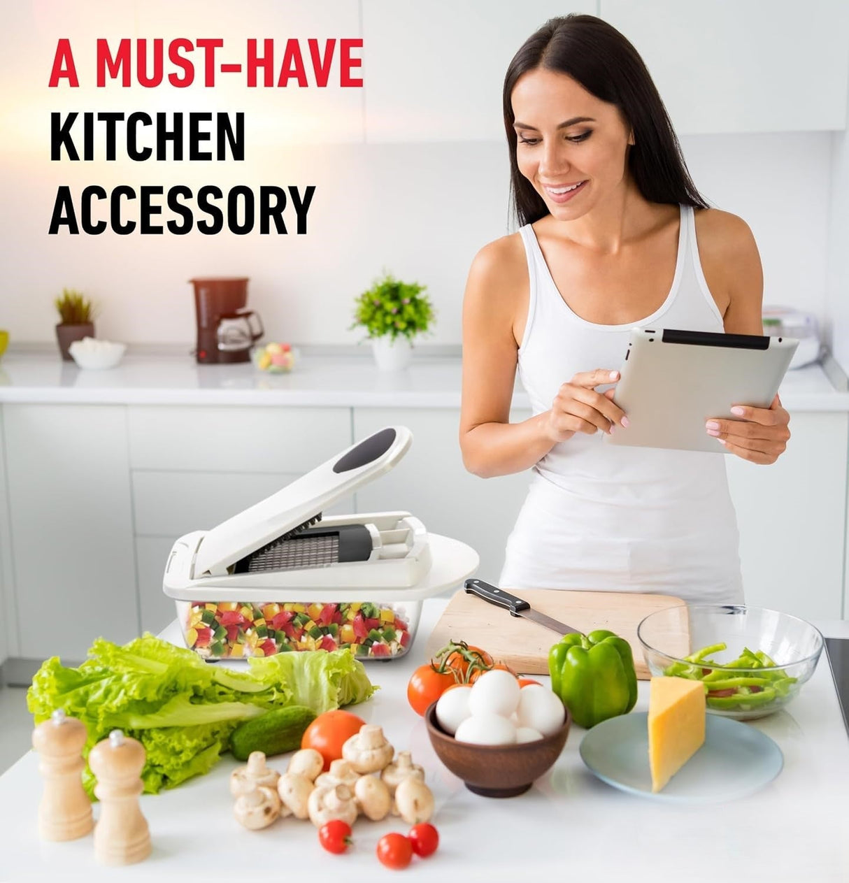 8 in 1 Vegetable Slicer Chopper with Container Mandoline Cutter