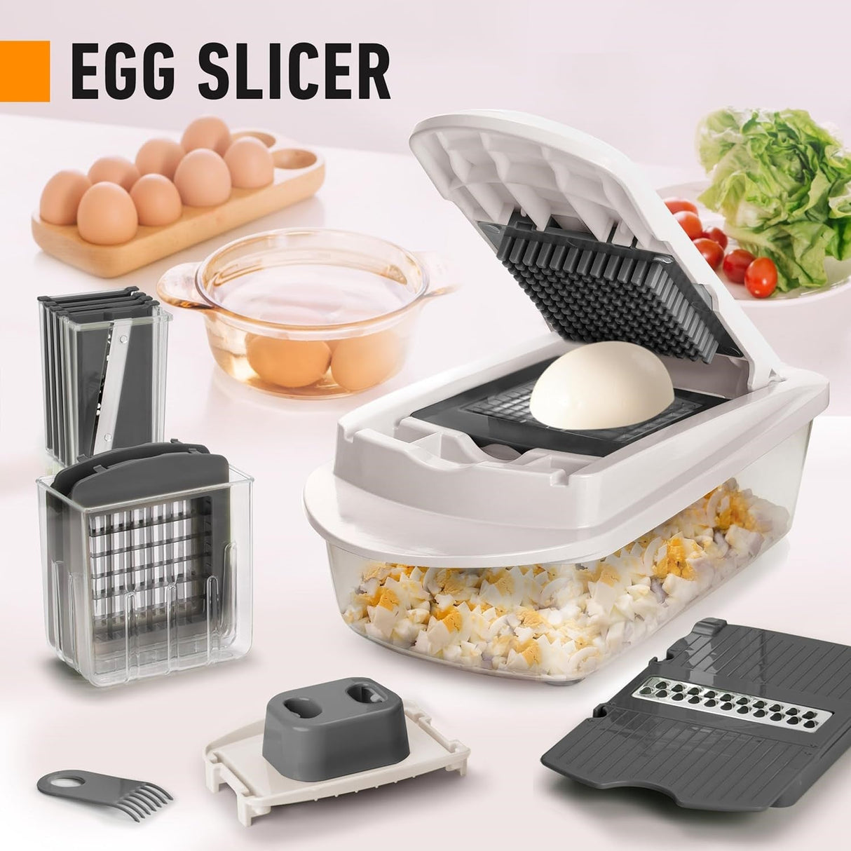 8 in 1 Vegetable Slicer Chopper with Container Mandoline Cutter