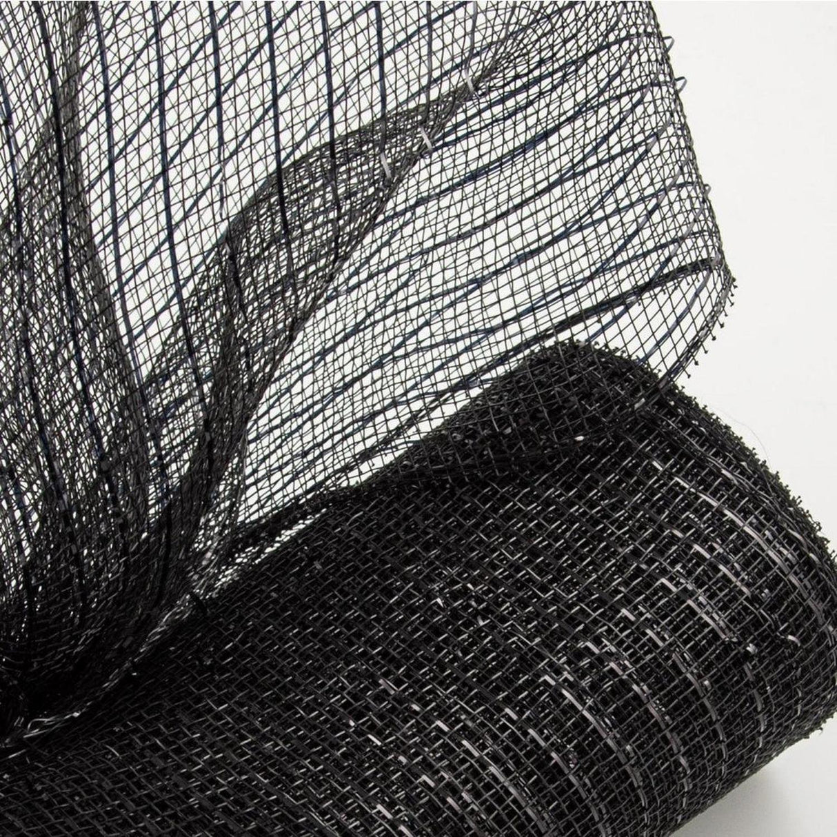 10" Metallic Black with Black Foil Mesh Ribbon (10 Yards)