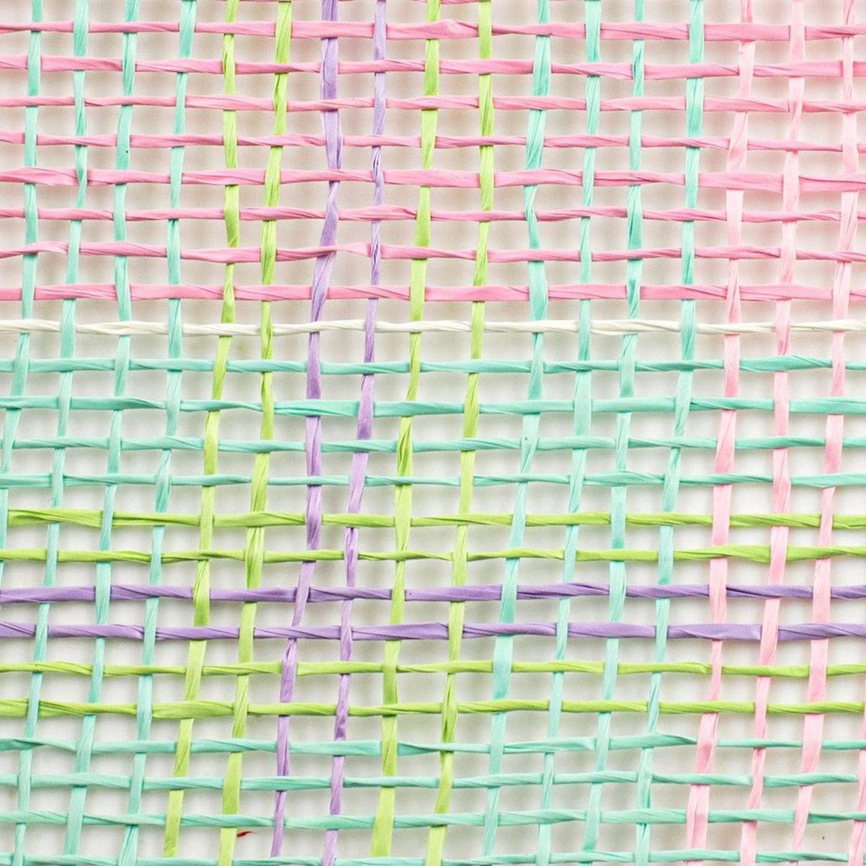 10" Plaid Poly Burlap Mesh Ribbon: Pink/Turquoise/Lavender