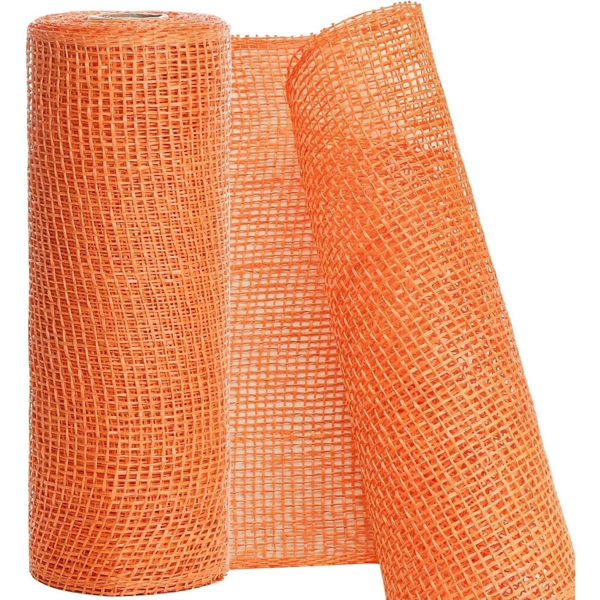 10" Poly Burlap Mesh Ribbon: Orange