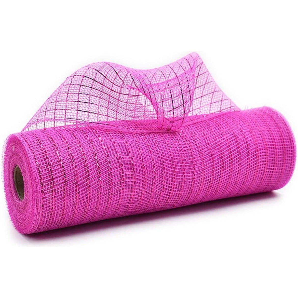 10" Poly Mesh Ribbon: Metallic Hot Pink