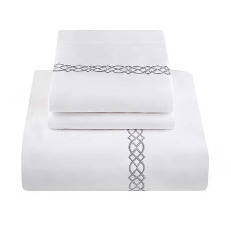 1000 Thread Count Egyptian Cotton Embroidered Duvet Cover Set - Egyptian Cotton Duvet Cover Set by Superior