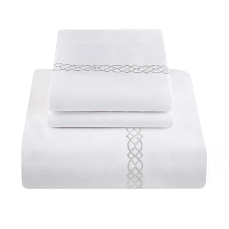 1000 Thread Count Egyptian Cotton Embroidered Duvet Cover Set - Egyptian Cotton Duvet Cover Set by Superior
