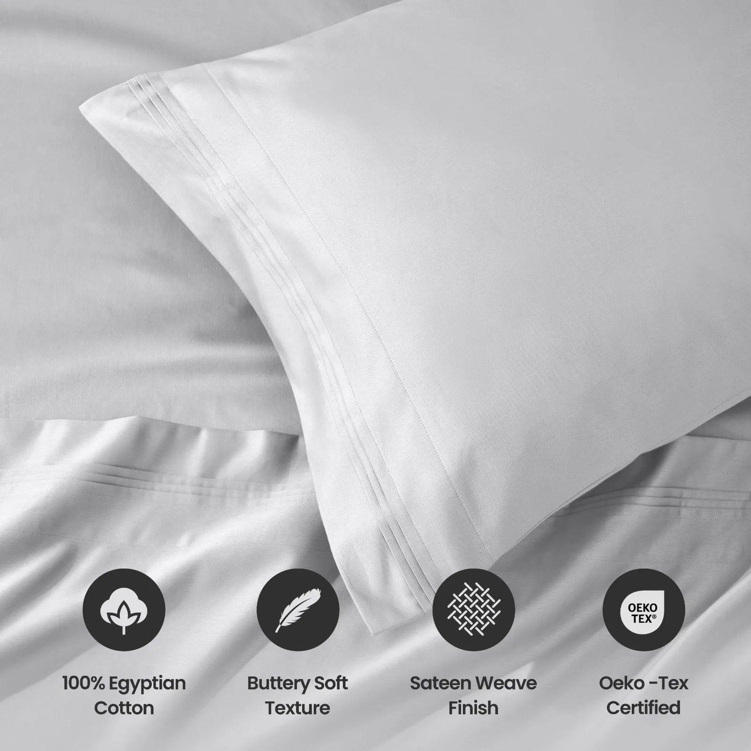 Egyptian Cotton 1000 Thread Count Extra Deep Solid Sheet Set - Egyptian Cotton Sheet Set by Superior