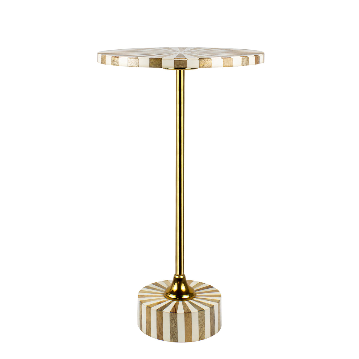 Calix Contemporary Minimalist Metal/Cork Round End Table