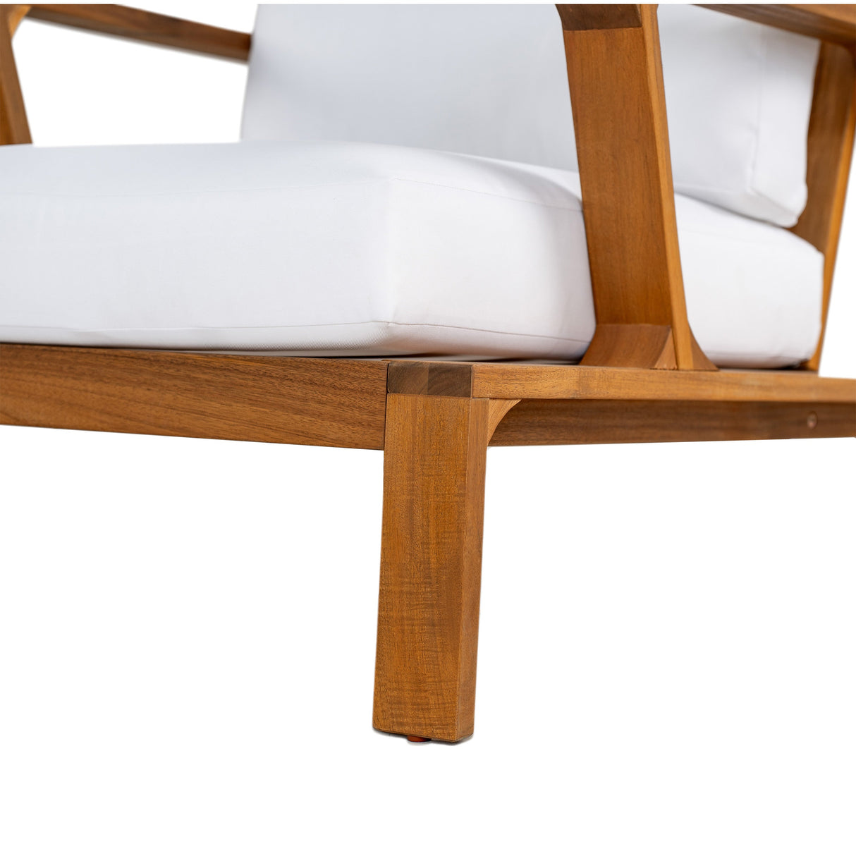 Acacia Wood Outdoor Sofa Set for 4 with Cushions and Coffee Table