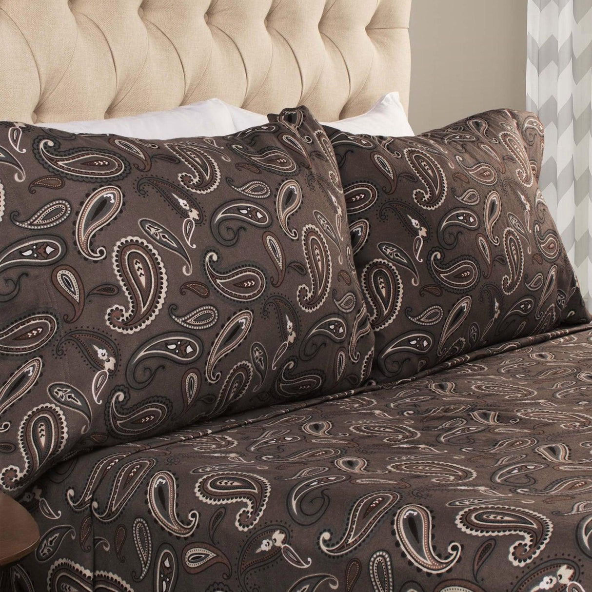 100% Cotton Flannel Vintage Paisley Pillowcase Set - Pillowcases by Superior Brand