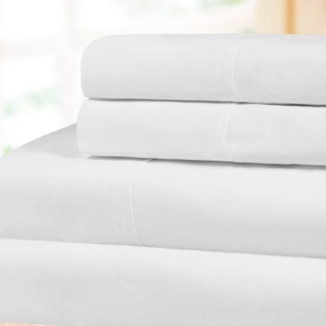 300 Thread Count 100% Cotton Sheet Set Percale Solid Deep Pocket - Sheet Set by Superior Brand