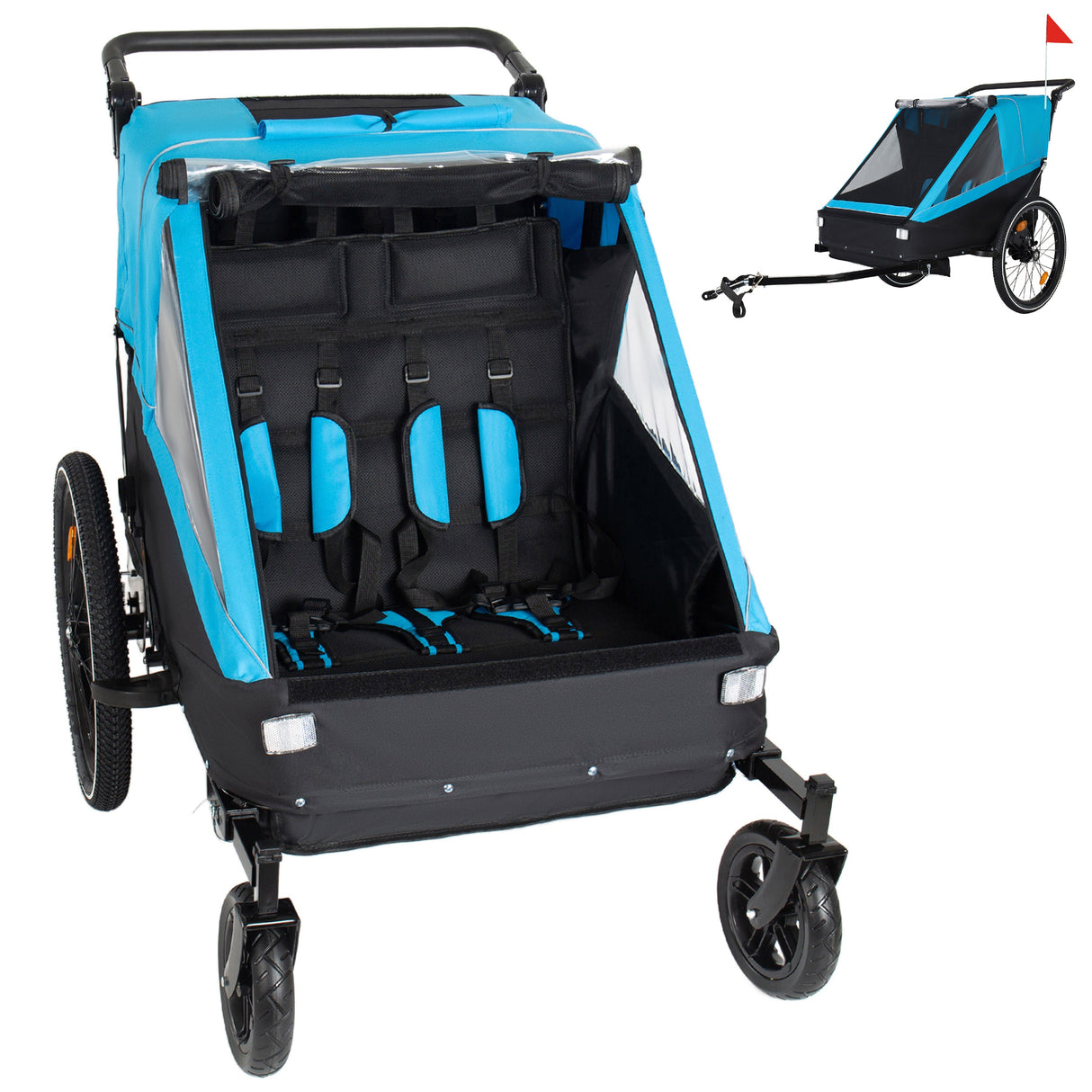 2 In 1 Kids Bike Trailer And Stroller