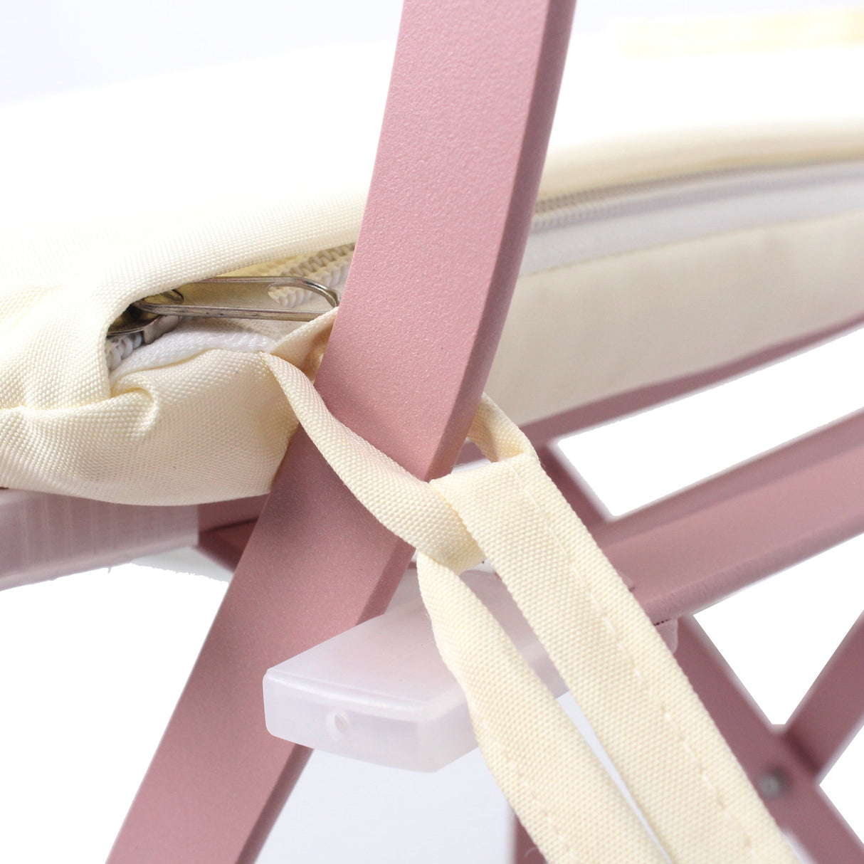 3 Pieces Patio Bistro Balcony Metal Chair Table Set - Pink