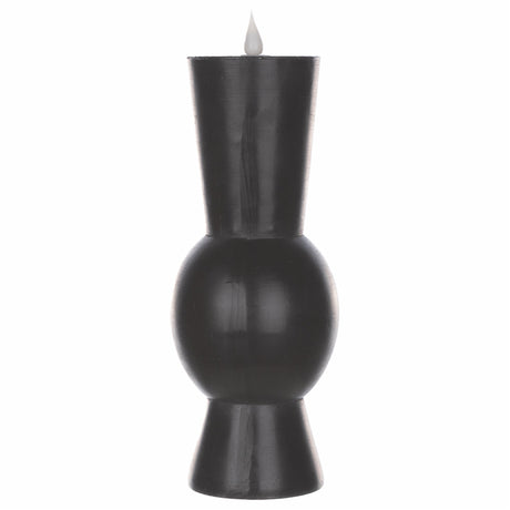 10.25" Black Simplux Designer LED Candle with remote (Set of 2) - Tuesday Morning - Candles