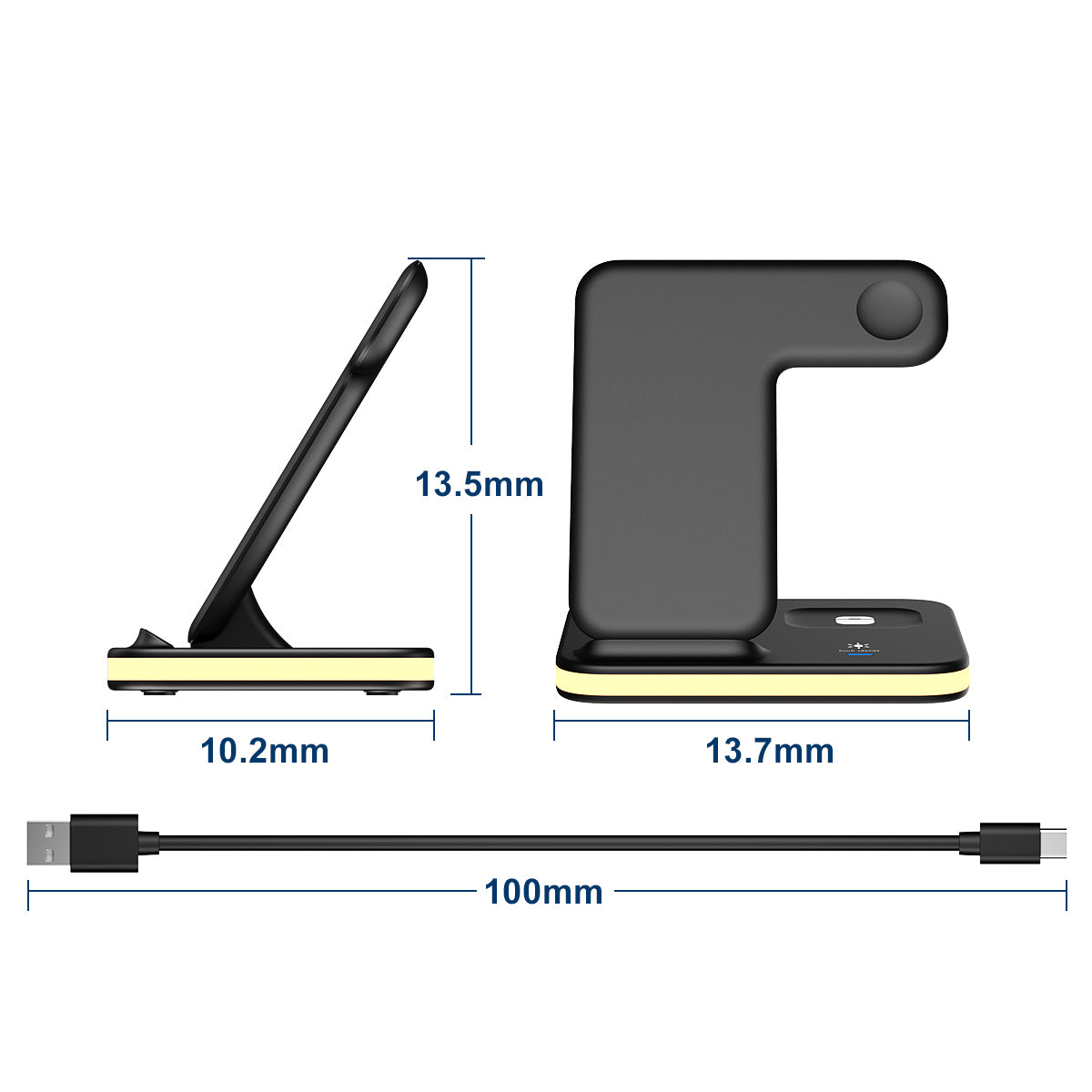 4-in-1 Wireless Charging Stand with Night Light