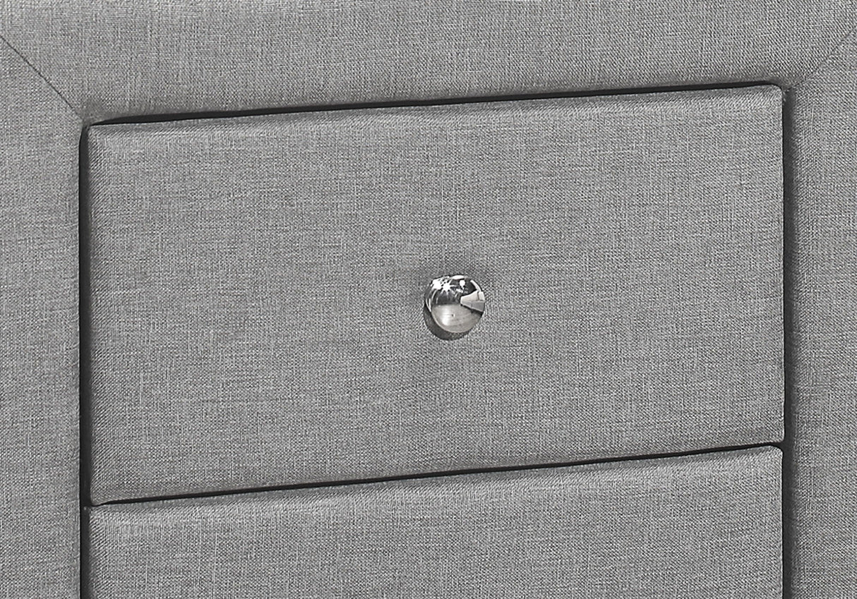 Nightstand with Storage Drawer, Upholstered, Transitional