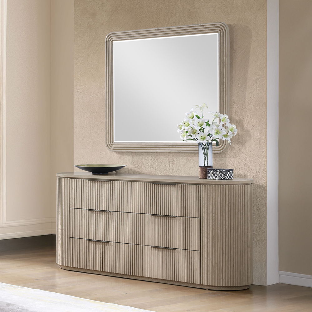 Leanna - Mirror - Light Oak