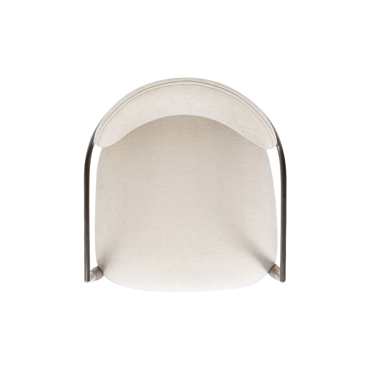 Artemis - Mixed Material Upholstered Dining Arm Chair - Warm White