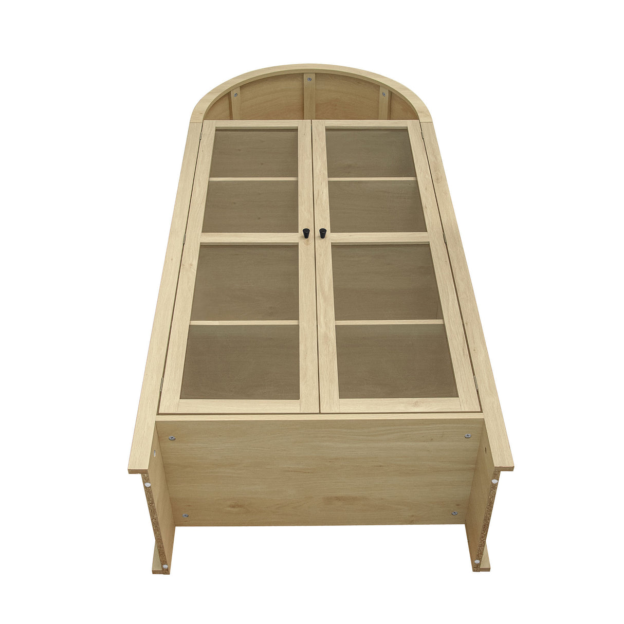 70.28" Tall Arched Kitchen Pantry Cabinet