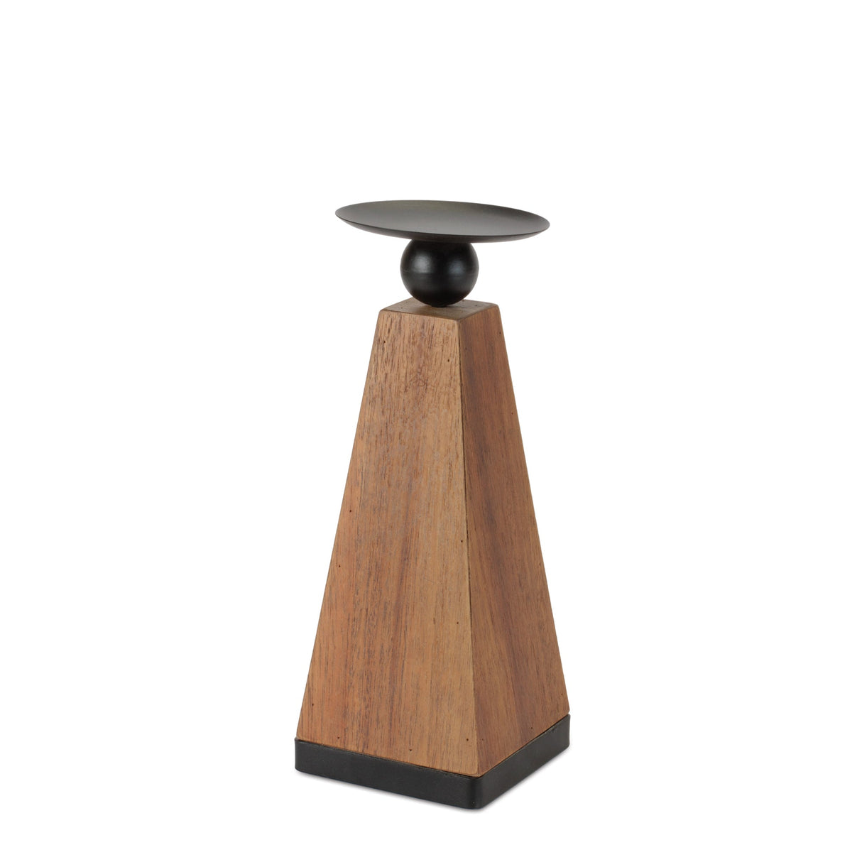 Tapered Wood Candle Holder (Set of 2)