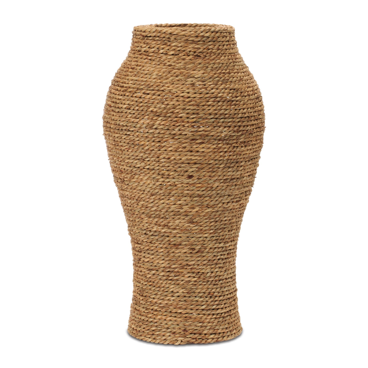 Woven Seagrass Floor Vase 18"H