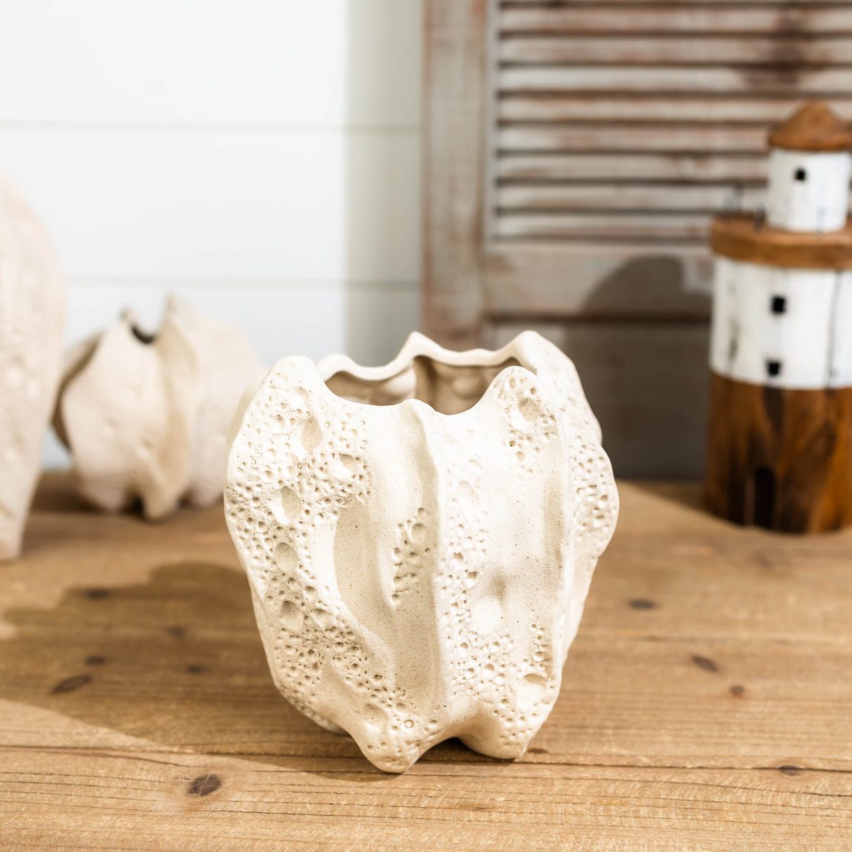 Organic Textured Stoneware Container Set of 2