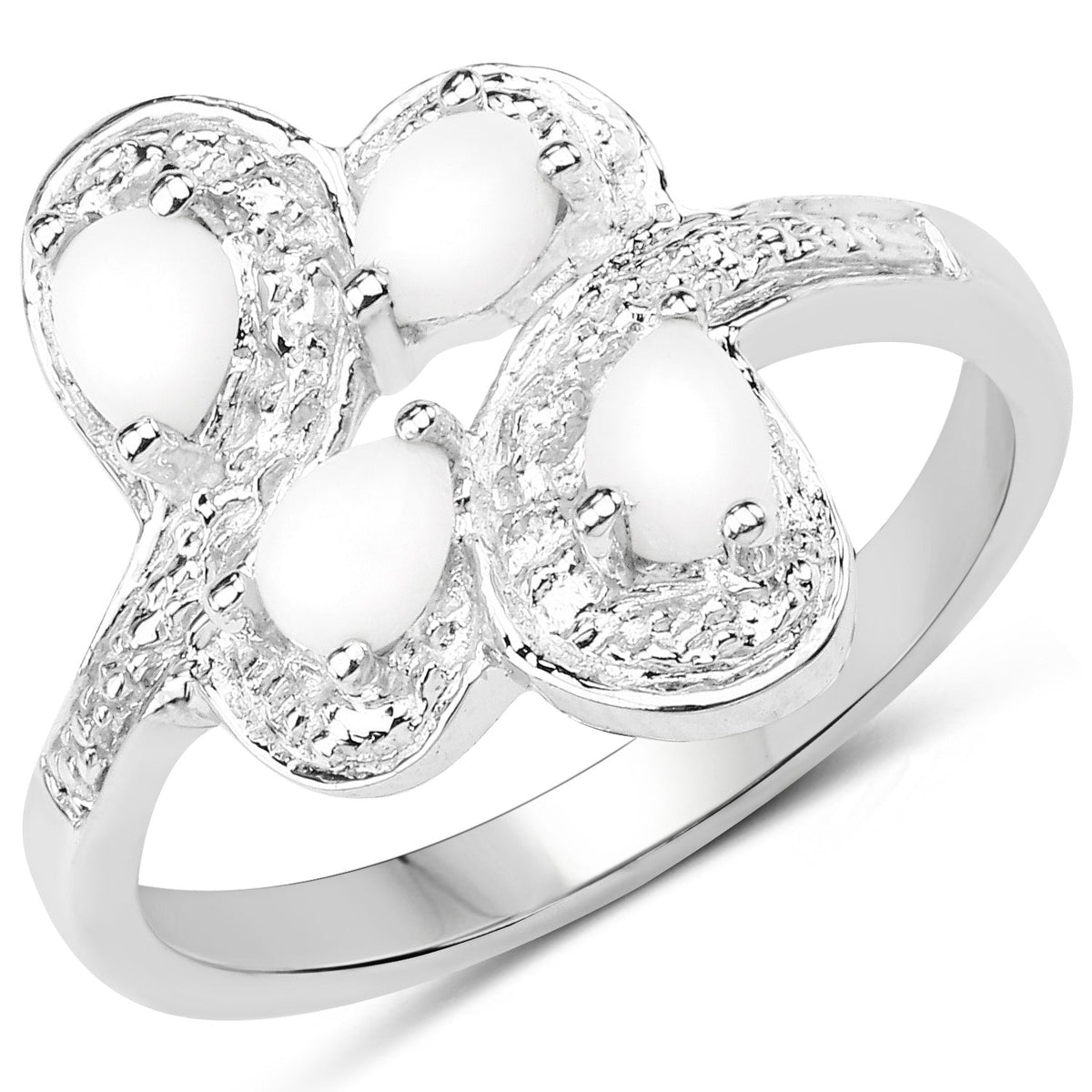 0.60 Carat Genuine Opal .925 Sterling Silver Ring