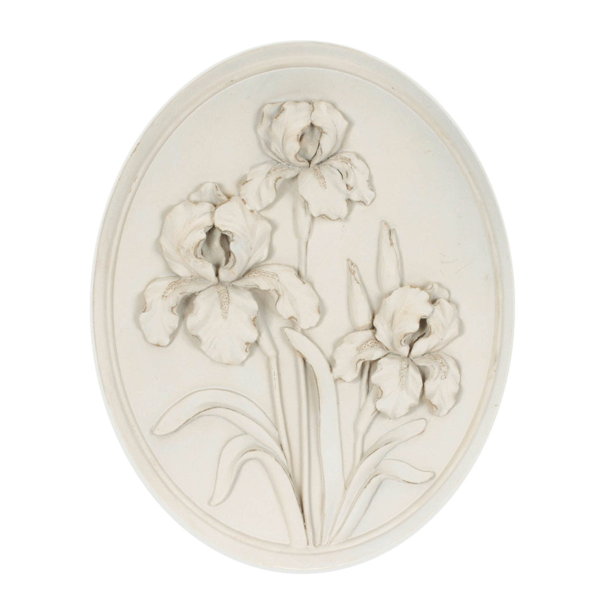 Sculpted Flower Plaque (Set of 3)