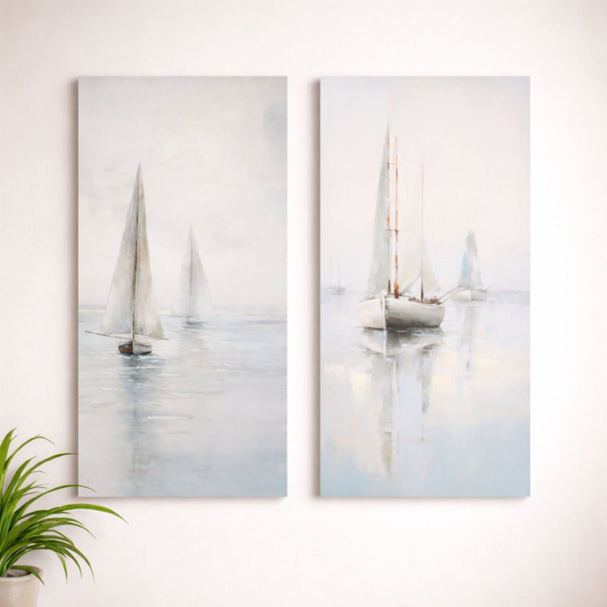 Canvas Sailboat Print (Set of 2)