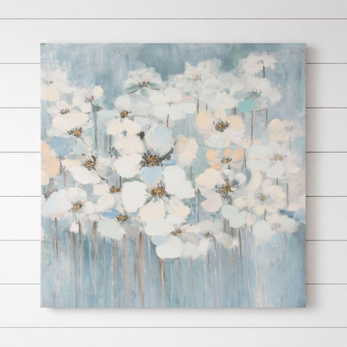 Dogwood Floral Canvas Art 24"SQ