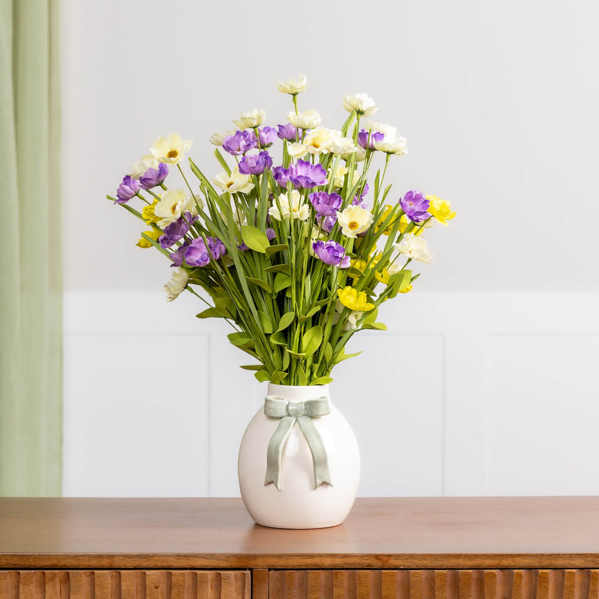 Decorative Bow Sculpted Vase (Set of 4)