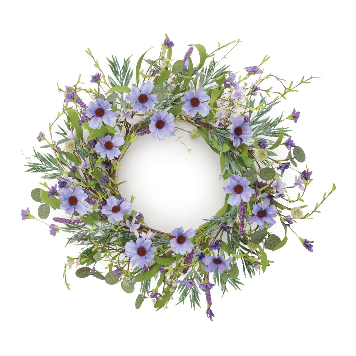 Pink Cosmos Floral Wreath 22 Inch