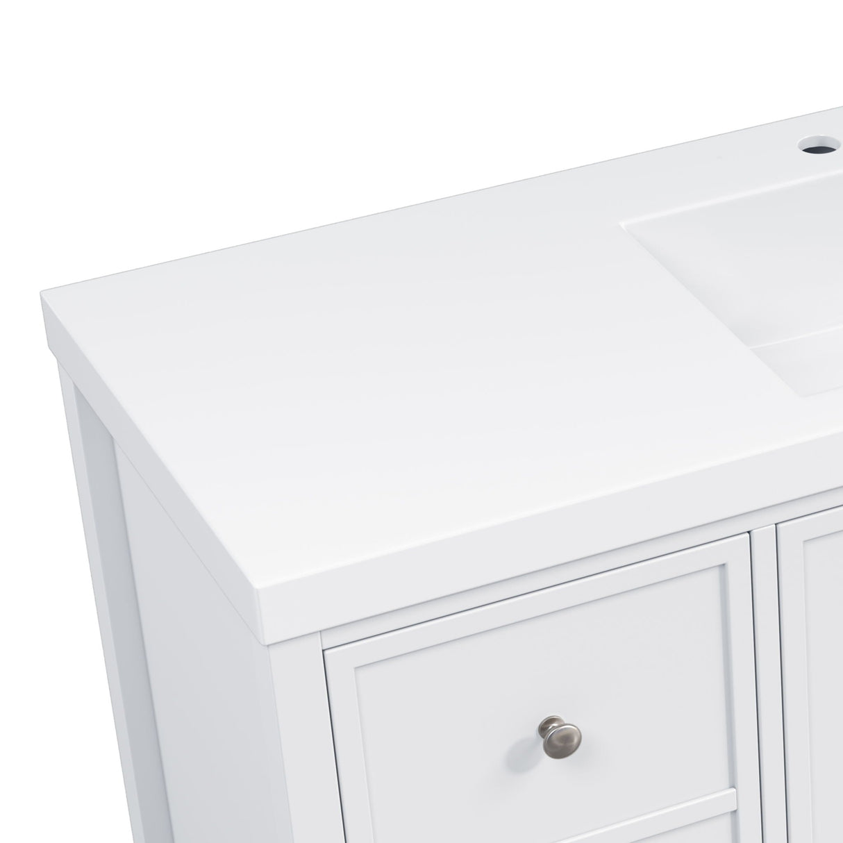 Bathroom Vanity With Separate Sink, Soft Close Doors And 4 Drawers