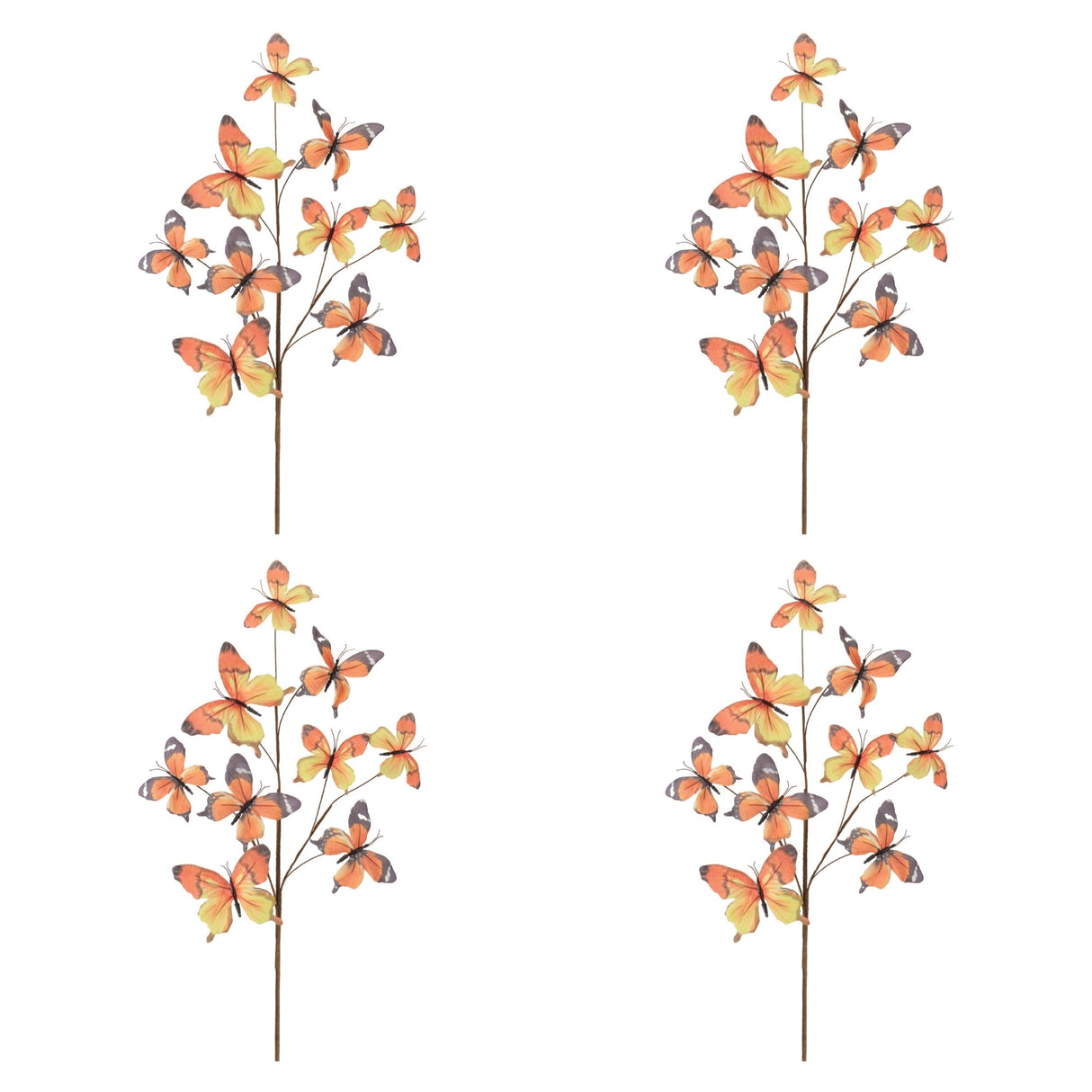 Decorative Butterfly Spray (Set of 4)