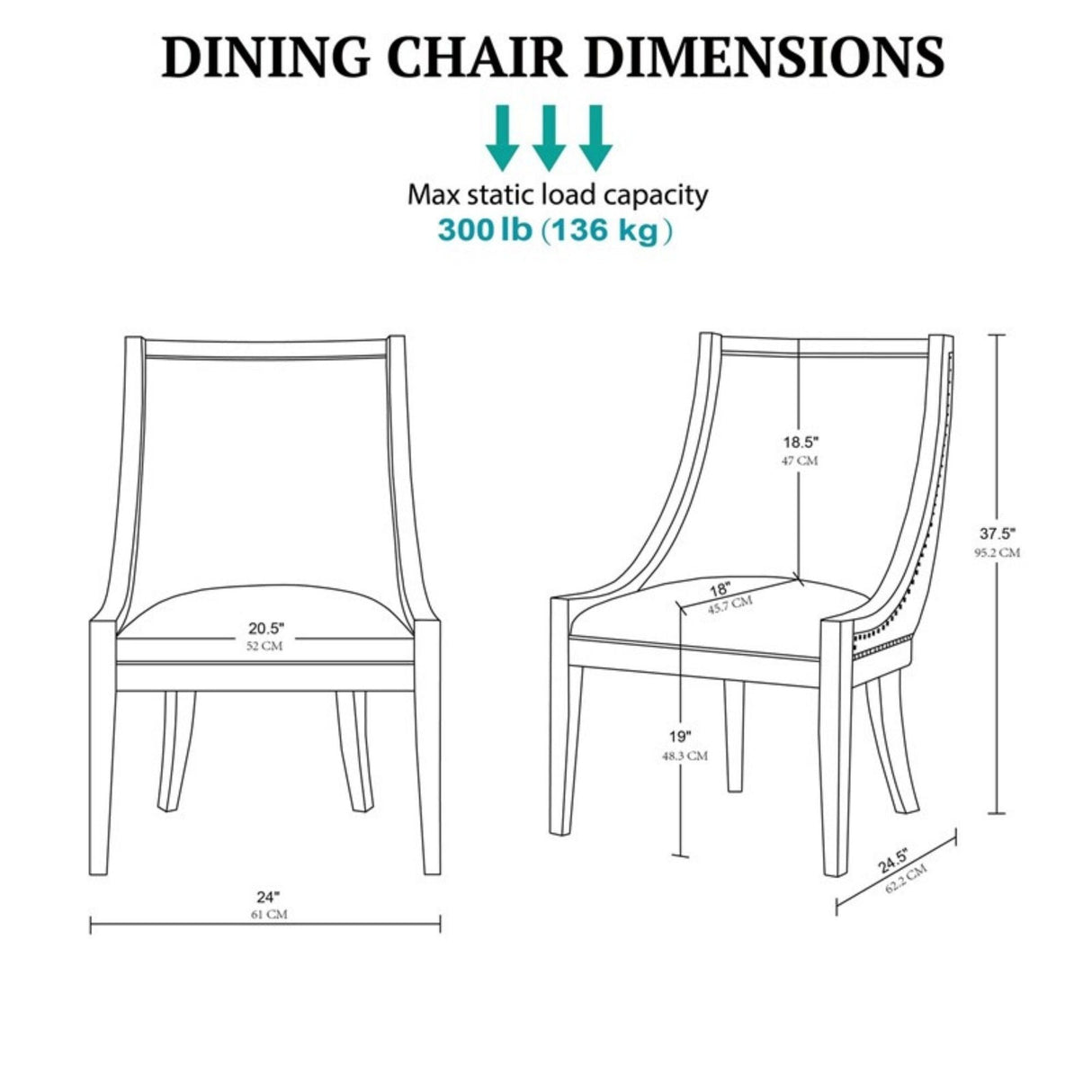 Upholstered Dining Chair With Nailhead Trim